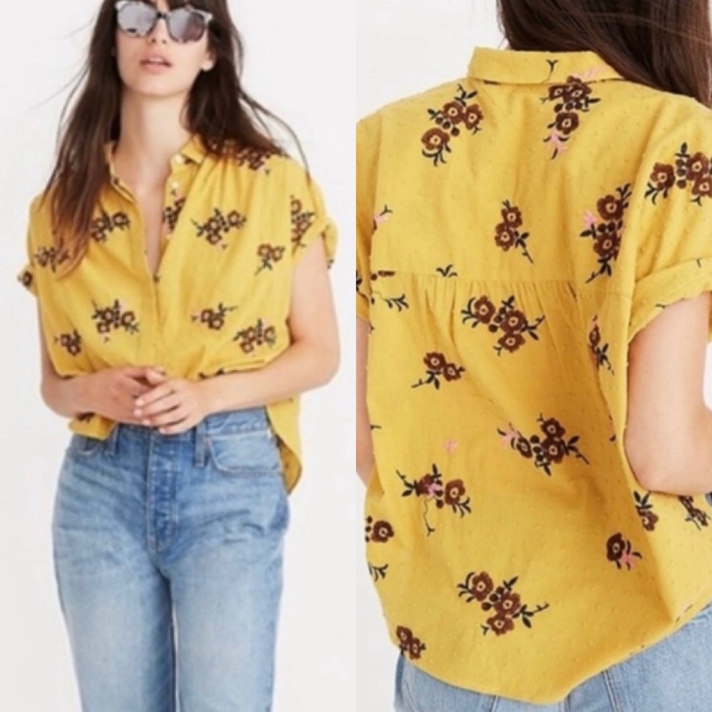 Madewell Hilltop Shirt in Retro Bouquet Clipdot